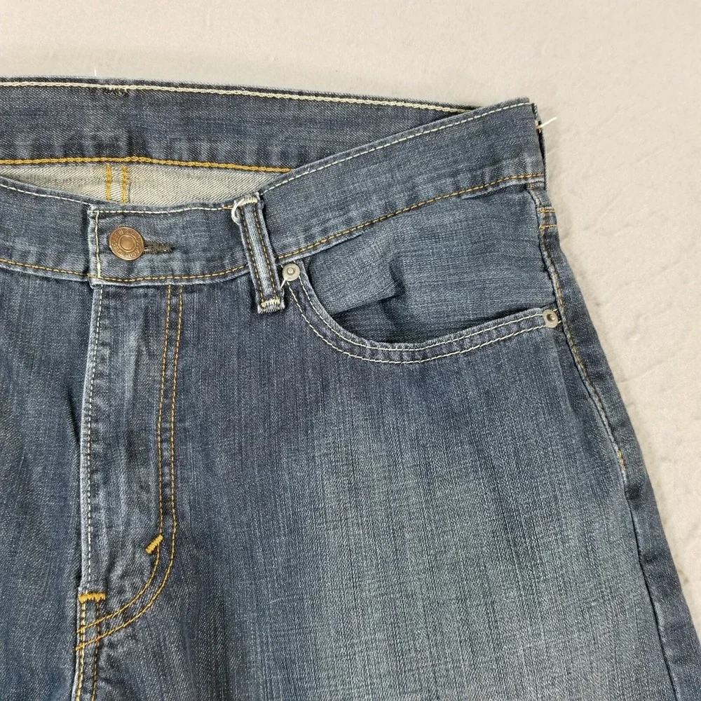 Levi's 514 jeans men's 34x30 regular fit straight blue denim pants retro